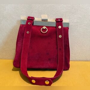 Vintage Magda Makkay Suede Shoulder Bag Very Rare!